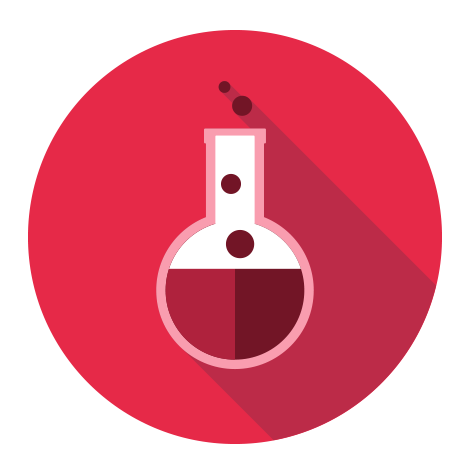 Test tube icon for innovation